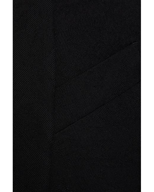 Versace Black Wool-Jacquard Blazer for men