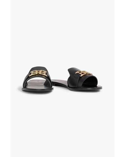 Bally Black Positano Embellished Leather Slides