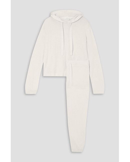 NINETY PERCENT White Tencel-Blend Hoodie And Track Pants Set