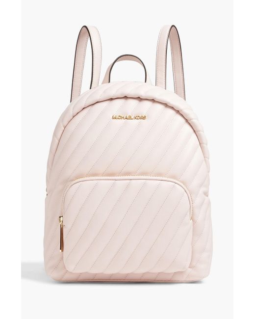 MICHAEL Michael Kors Quilted Faux Leather Backpack in Pink | Lyst
