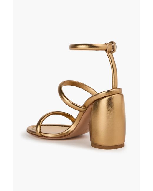Gianvito Rossi Metallic Adrie Leather Sandals