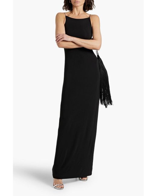 Nili Lotan Black Annette Jersey Maxi Dress