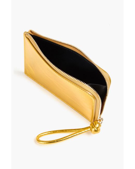Jil Sander Yellow Crinkled-Leather Cardholder