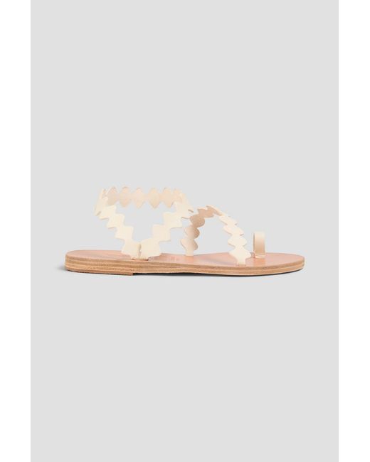 Ancient Greek Sandals White Eleftheria Leather Sandals