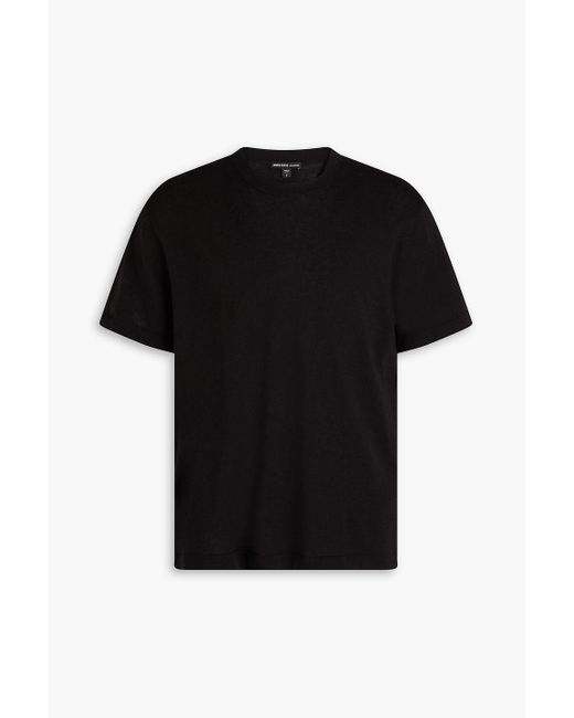 James Perse T-shirt aus einer leinenmischung in Black für Herren