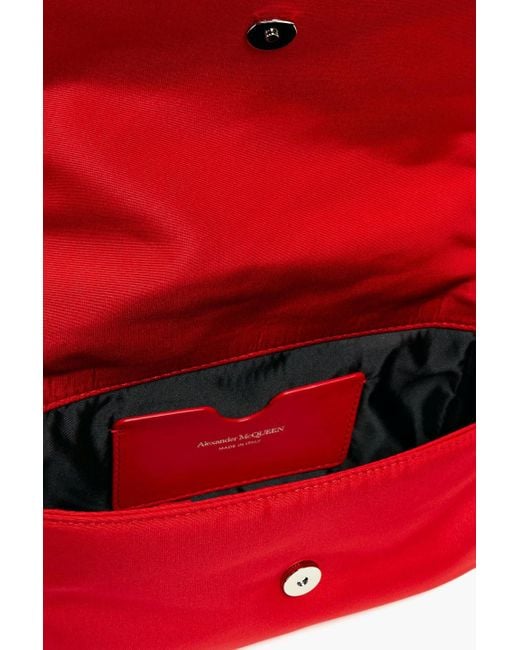 Alexander McQueen Red Skull Faille Cross-body Bag