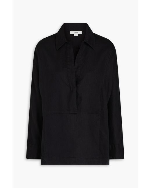 Vince Black Linen Blouse