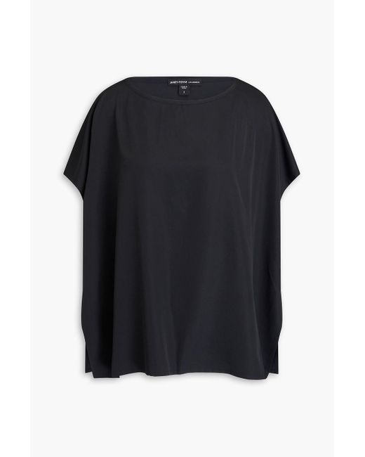 James Perse Black Oversized Woven Top