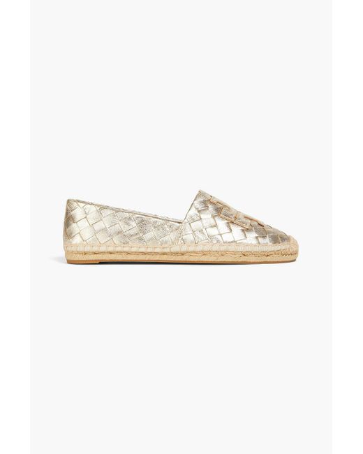 Tory Burch White Leather Espadrilles