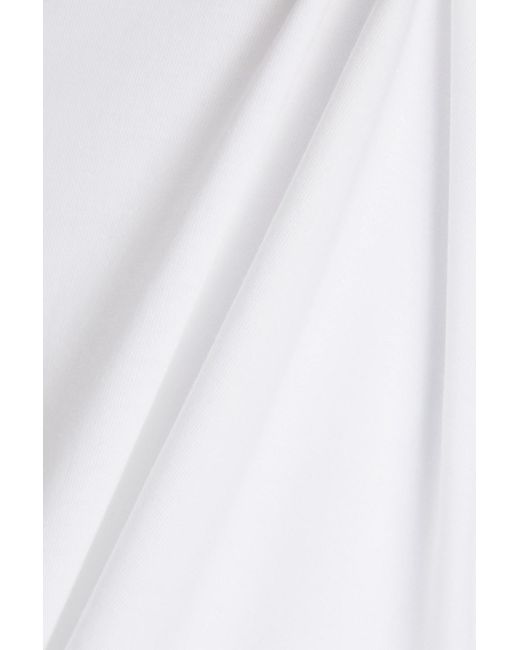 Loulou Studio White Neami midikleid aus pima-baumwoll-jersey