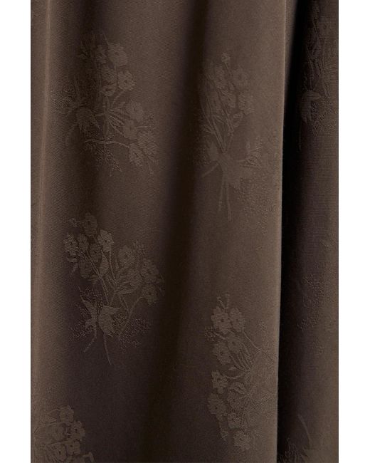 American Vintage Brown Gita Floral-jacquard Dress