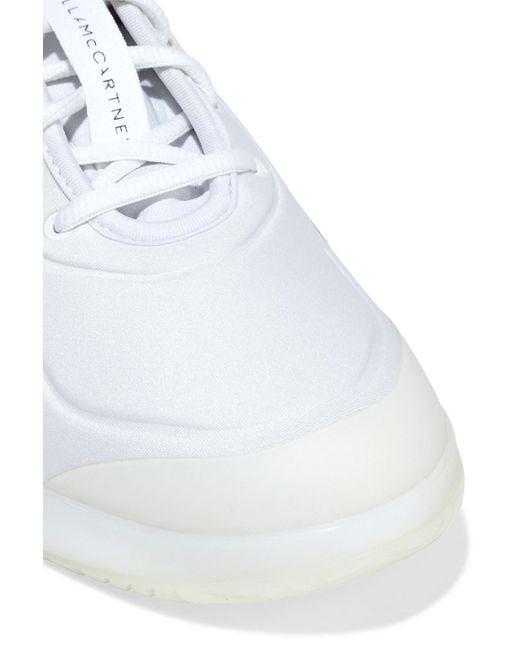 adidas By Stella McCartney Court Boost Rubber-trimmed Neoprene Sneakers in  White | Lyst