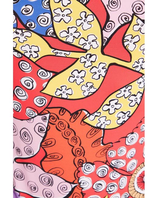 Mara Hoffman Red Idalia bedruckter badeanzug