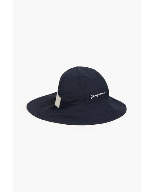 Jacquemus Blue Le Bob Pescadou Embroidered Shell Bucket Hat