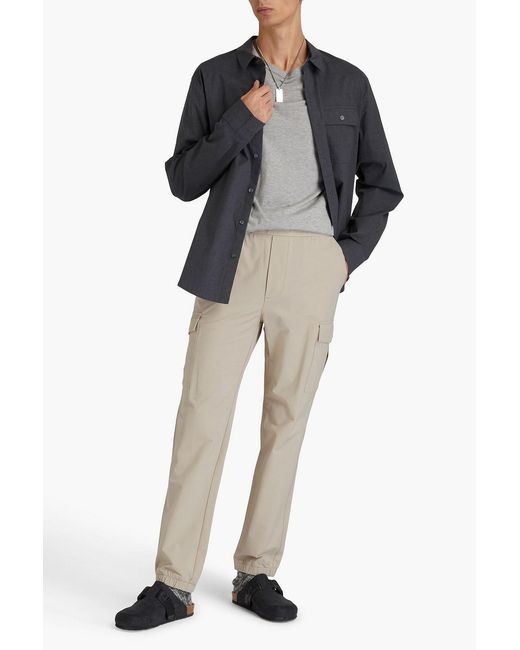 James Perse White Performance Tapered Cotton-blend Cargo Pants for men