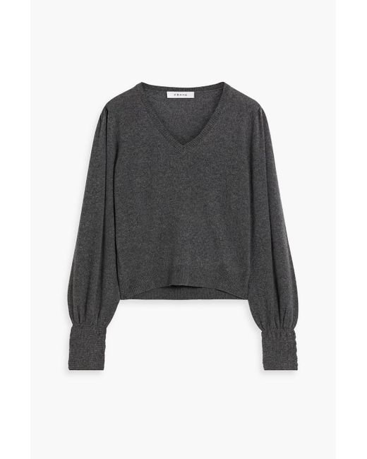 FRAME Gray Mélange Cashmere Sweater