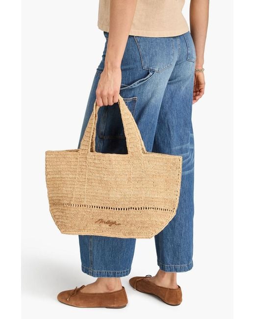 Maje Natural Raffia Tote