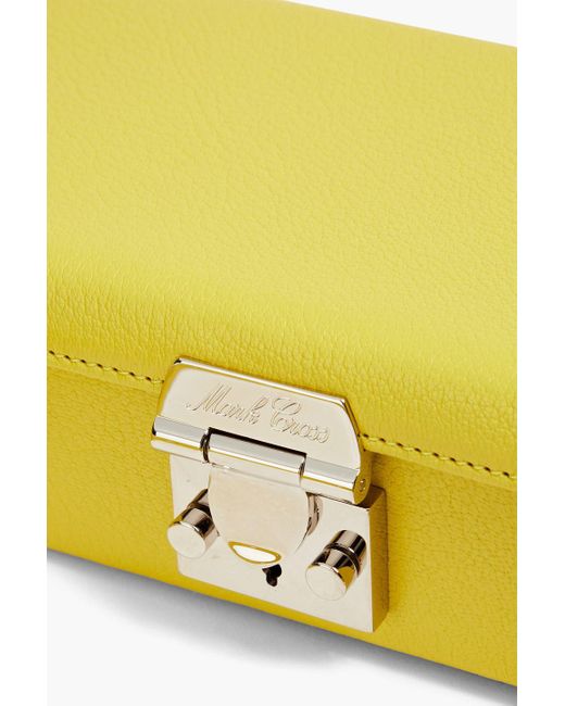 Mark Cross Yellow Grace Lungo Pebbled-leather Shoulder Bag