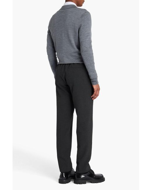 Sandro Gray Wool-blend Polo Sweater for men
