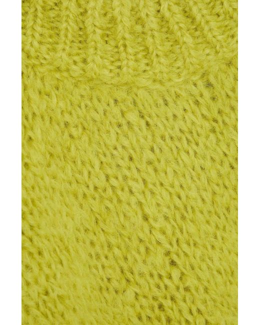 Tibi Green Mohair-blend Sweater