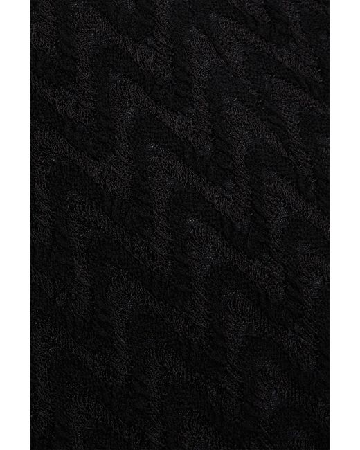Missoni Black Crochet-knit Wool-blend Skirt