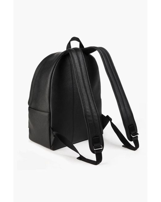 Bally Black Parton Textured-Leather Backpack for men