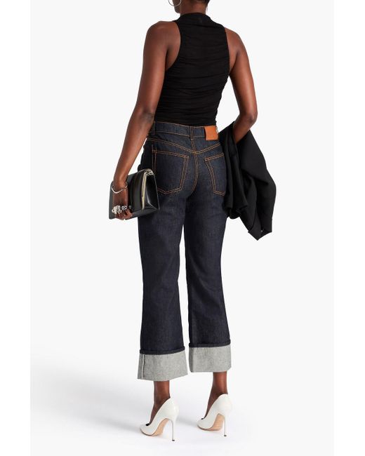 Alexander McQueen Blue Hoch sitzende jeans mit geradem bein