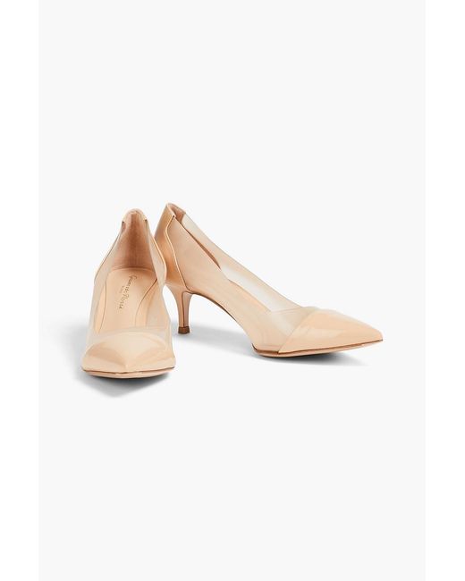 Gianvito Rossi White Plexi 55 Patent-leather And Pvc Pumps
