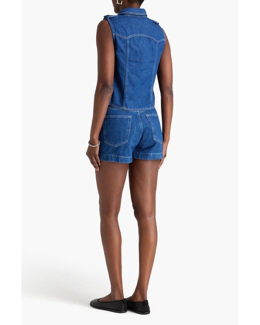 FRAME Blue The Charm Denim Shorts