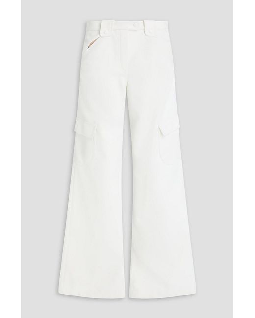 Courreges White Twill Wide-Leg Cargo Pants