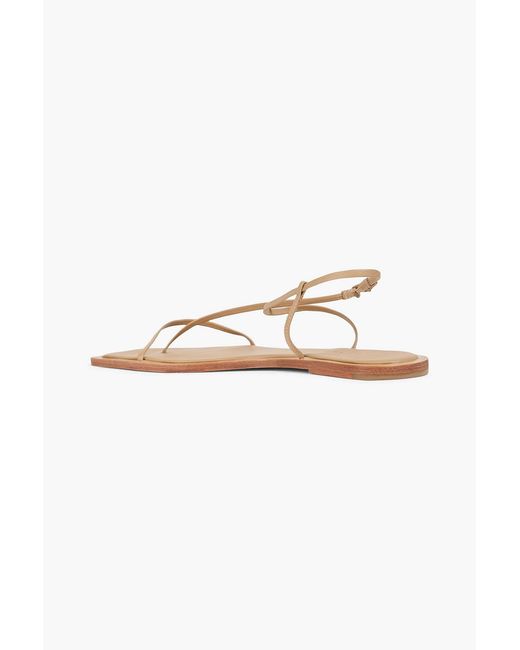 STUDIO AMELIA White Freda Leather Slingback Sandals