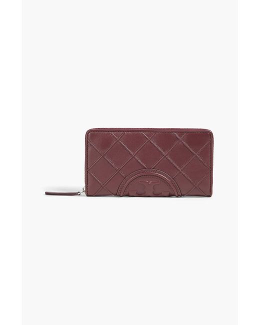 Tory Burch Purple Quilted Continental Wallet