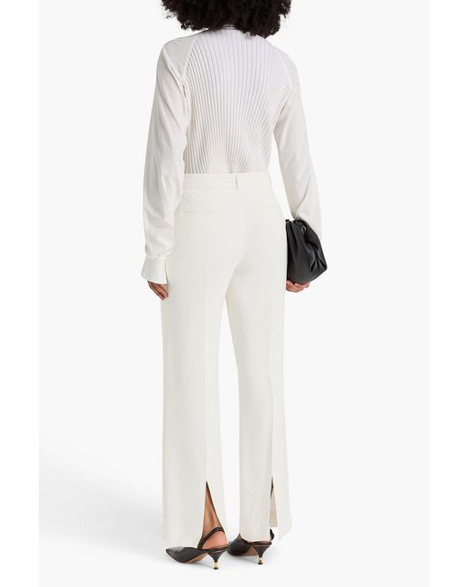 Totême White Crepe Wide-leg Pants