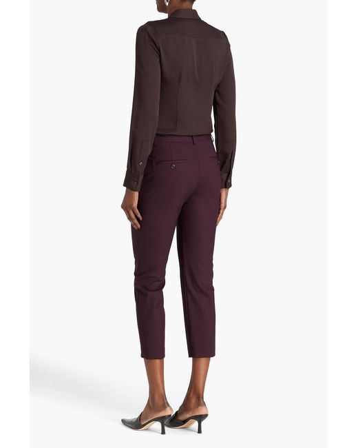 Theory Brown Silk Crepe De Chine Shirt