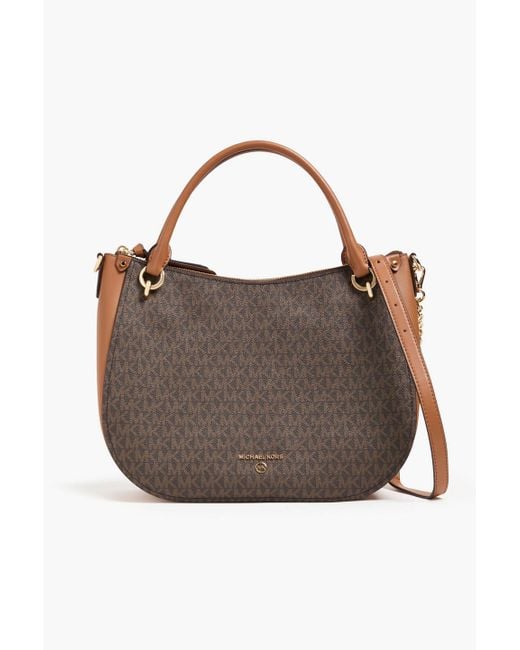 MICHAEL Michael Kors Brown Tote bag aus strukturiertem kunstleder mit logoprint