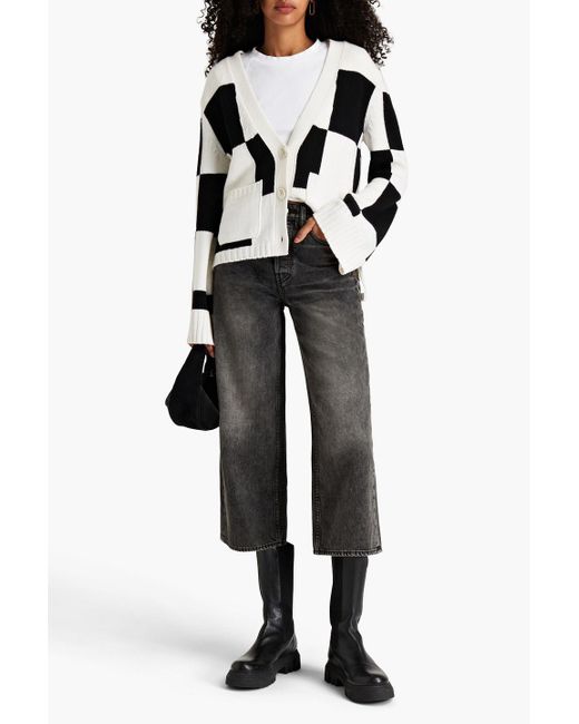 Bone Denim Maya Cropped Faded High-rise 