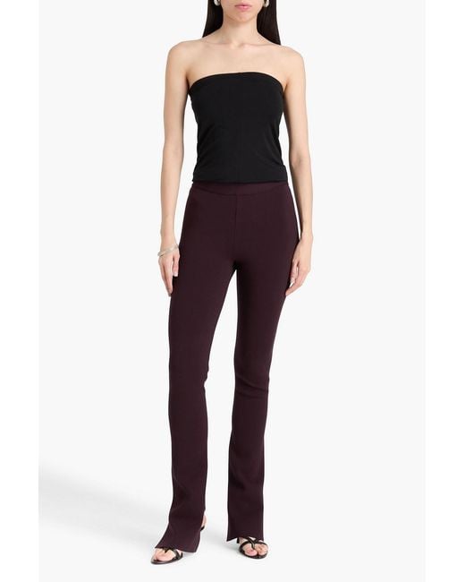 Helmut Lang Black Strapless Lyocell-blend Jersey Top