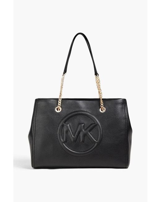 MICHAEL Michael Kors Brynn Faux Textured-leather Tote in Black