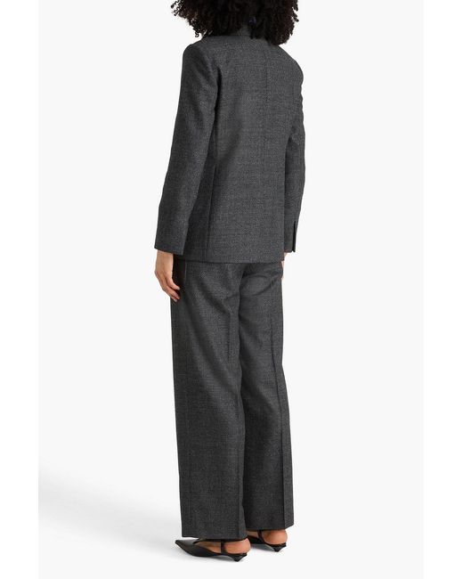 Theory Black Double-Breasted Wool Blazer