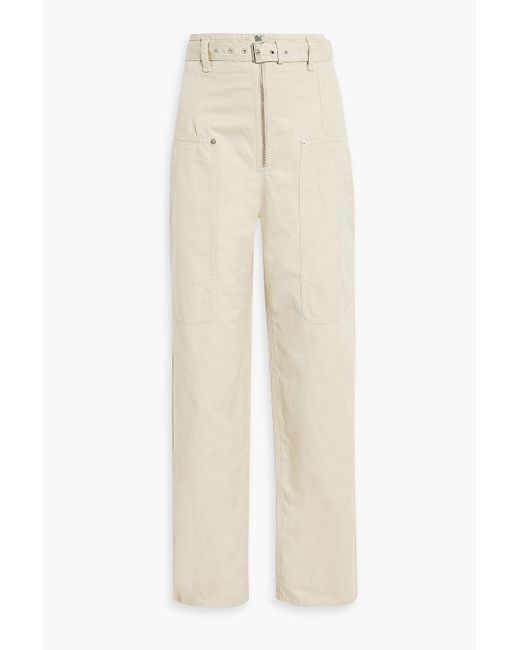 Isabel Marant peggy Belted Cotton And Linen-blend Canvas