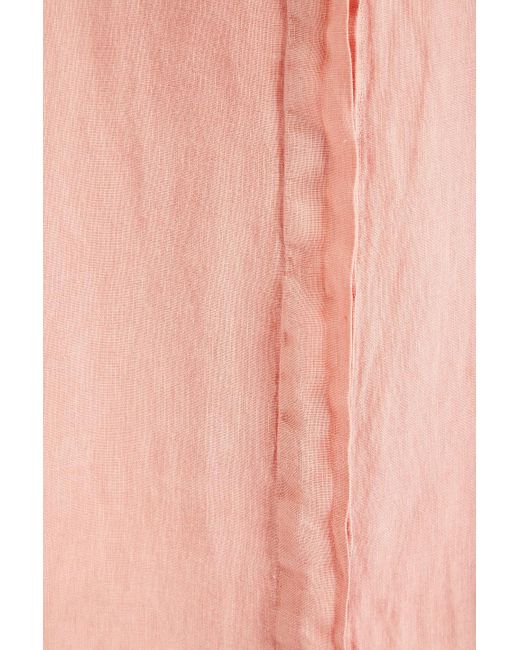 James Perse Pink Hemdkleid aus leinen in minilänge