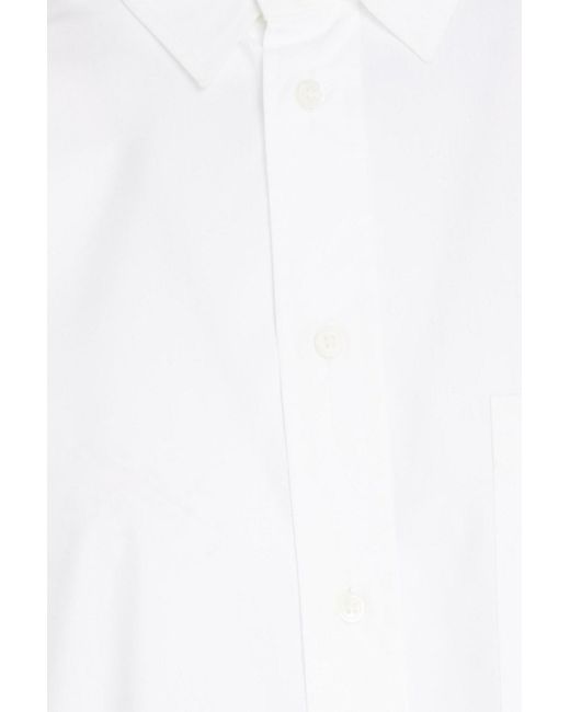 RED Valentino White Cotton-blend Poplin Shirt