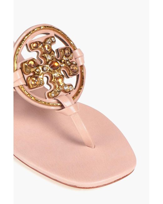 Rose gold tory 2024 burch miller sandals