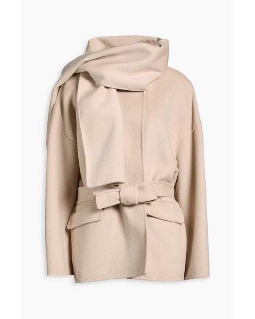 Maje Natural Wool-Blend Felt Coat
