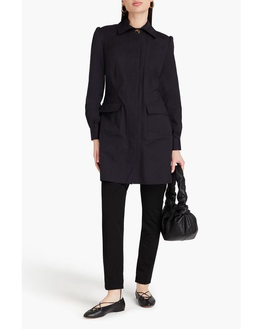 Giuliva Heritage Blue Cala Cotton Mini Shirt Dress