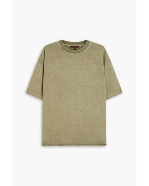 Yeezy Green Faded French Cotton-terry T-shirt for men