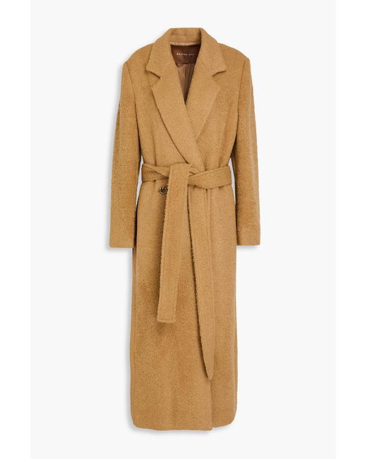 Rejina Pyo Natural Gracie Double-breasted Wool-blend Coat