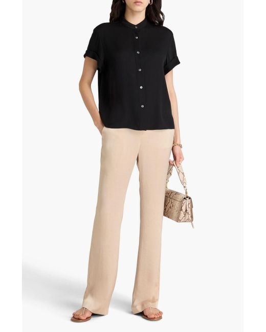 Theory Natural Satin Bootcut Pants