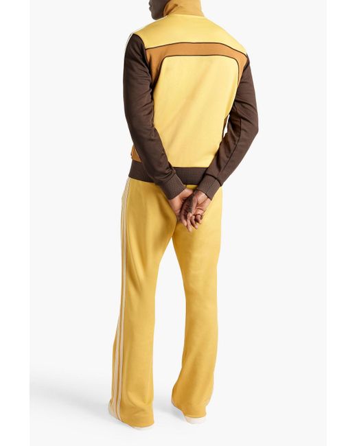 Adidas Originals Yellow Striped Tech-jersey Track Pants for men