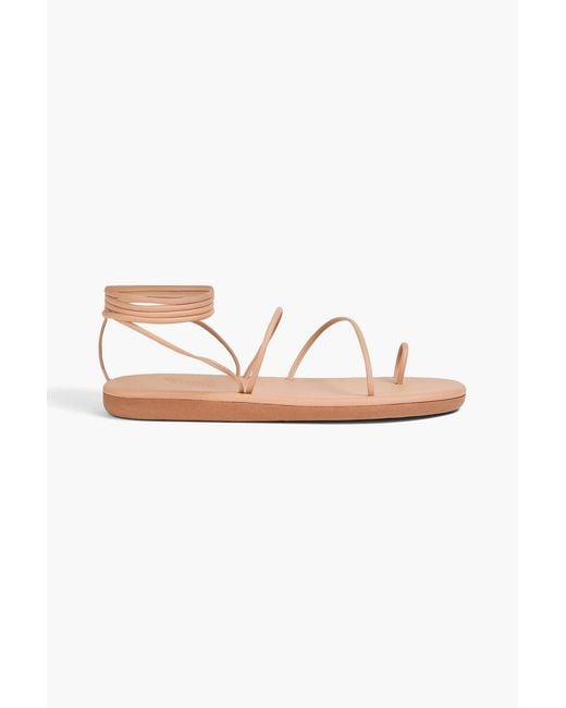 Ancient Greek Sandals Pink Leather Sandals